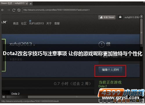 Dota2改名字技巧与注意事项 让你的游戏昵称更加独特与个性化
